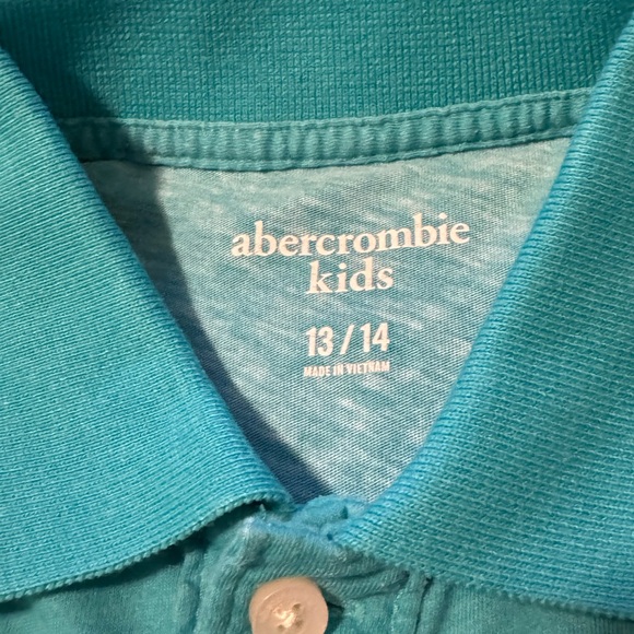Abercrombie Kids Polo- Ombré Green and White- Size 13/14 - Picture 10 of 15